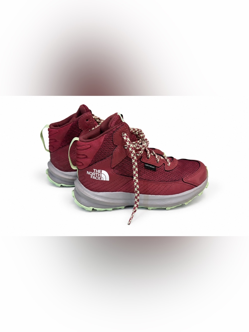 The North Face DryVent Hiking Shoes Burgundy – Youth Size US 2 / EU 33.5